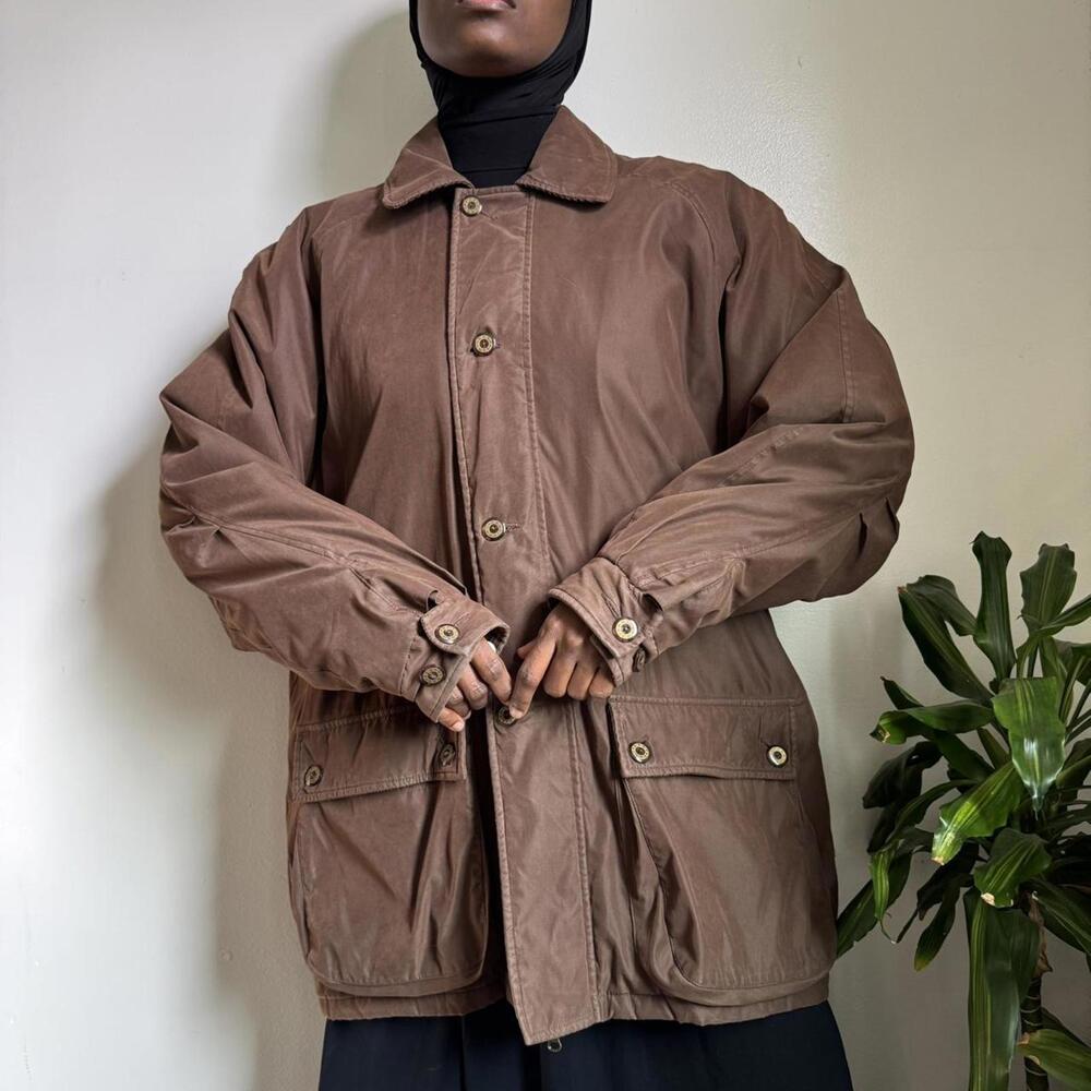 Vintage oversized brown bomber jacket size L - Picture 4 of 8